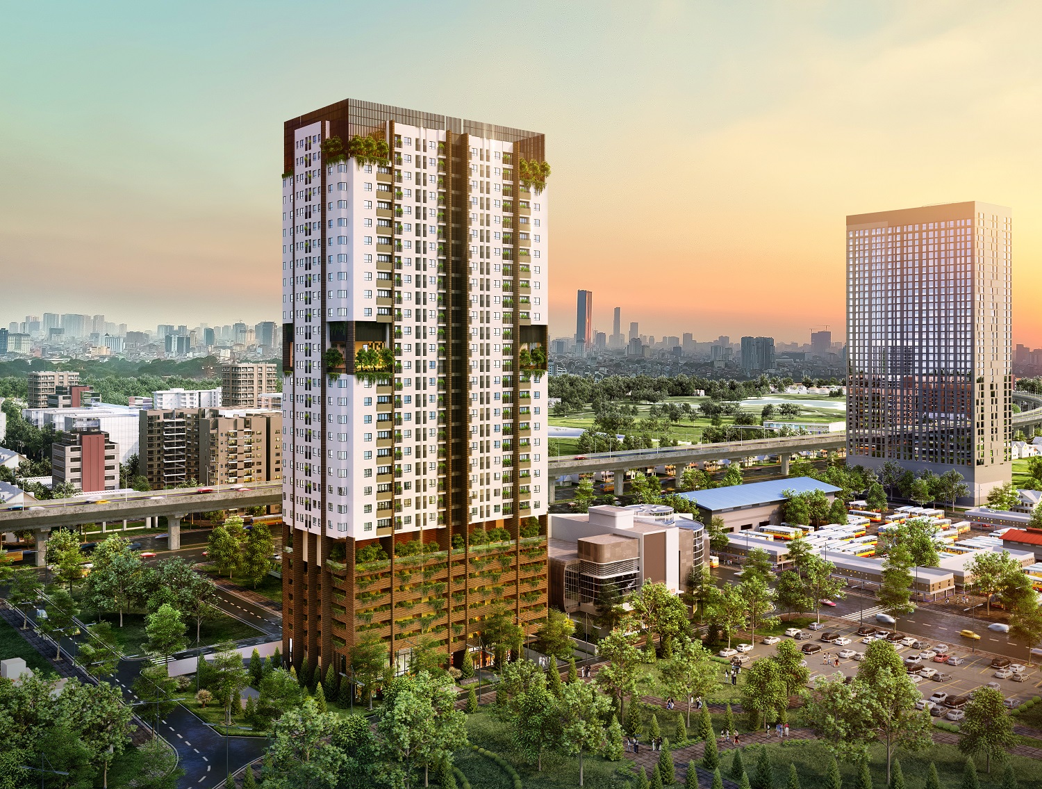 Phối cảnh tổng quan dự án FLC Green Apartment